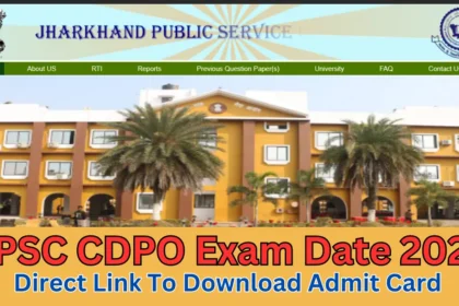 JPSC CDPO Exam Date 2024