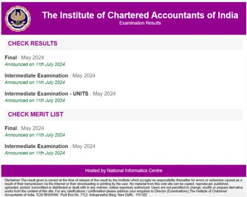 ICAI CA Results